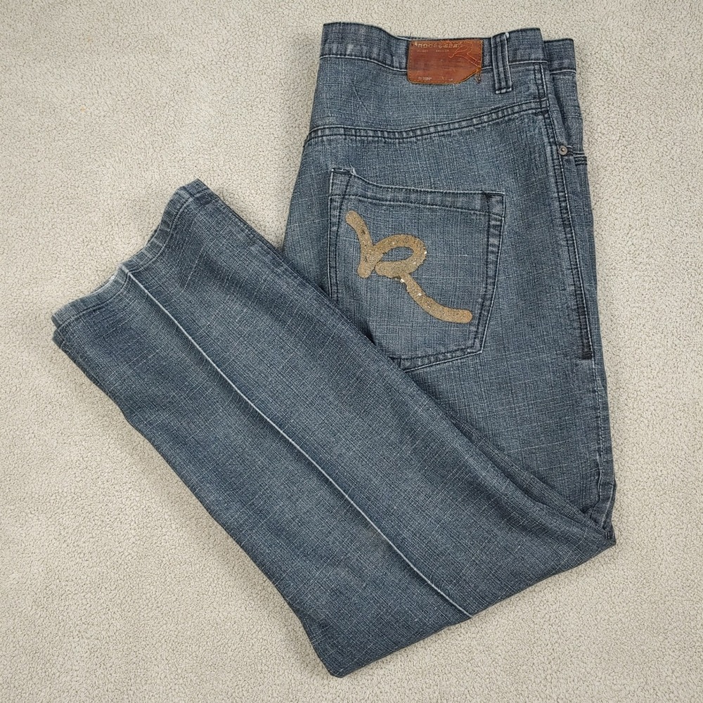 Rocawear BAGGY Y2K Jeans - Men 38 Dark Blue 38x31 - Streetwear Denim Pants